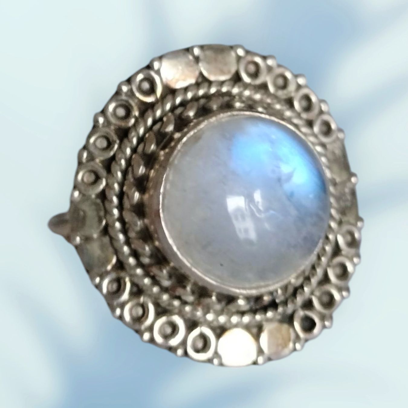 Anelli: Regenbogen Mondstein Ring 925 Solid Sterling Silber – Nuovo (secondo la descrizione) da Schwyz venduto da els_7cys 2
