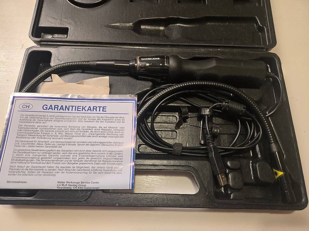 Fotocamera: WORKZONE Endoskop-Mikrokamera TF 2808 – Usato da Siebnen venduto da Grexx 1
