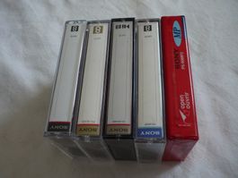 5x Sony Hi 8 Kassetten Metal Video 8 PAL