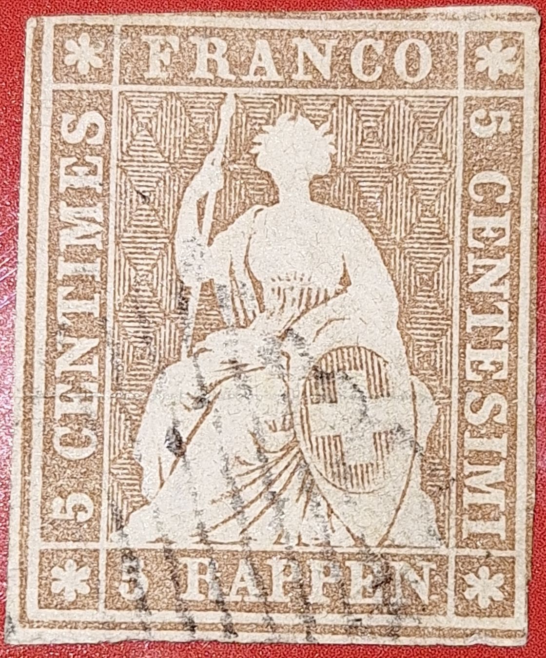 Tutti i francobolli: Strubel Nr. 22 mit Befund Kat. 200.- – Usato da Balgach venduto da SIMEON27