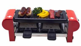 Raclette Grill Duo von Nouvel in rot mit Schweizer Kreuz