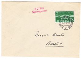 Lettre de Olten BPA A4x pour Basel le 15.IV.37