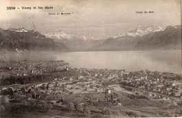Vevey et les alpes