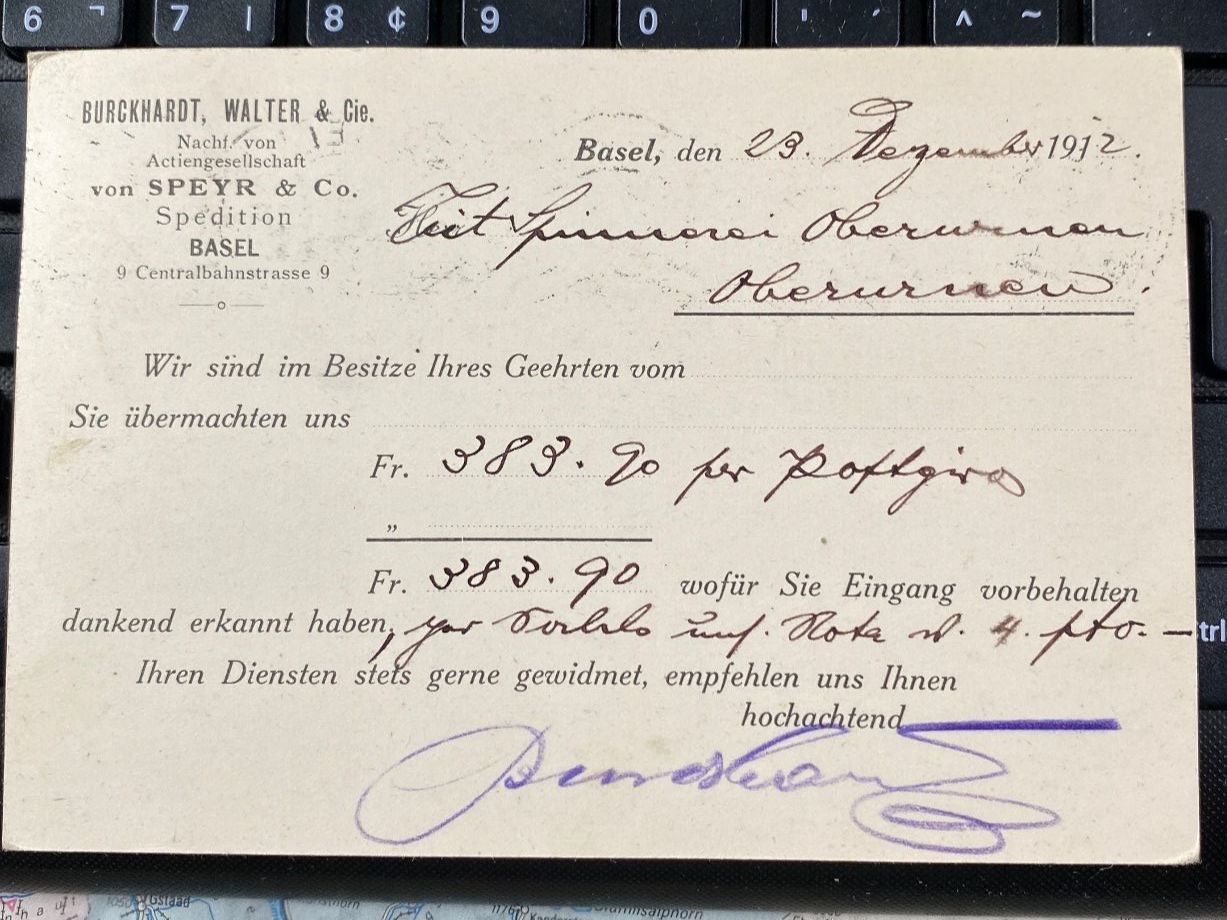 Buste & buste per spedizione: Briefmarken / Beleg / Flaggenstempel – Usato da Zollikofen venduto da Paul-42 2