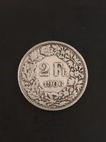 Schweizer 2 Franken Münze Jahrgang 1906