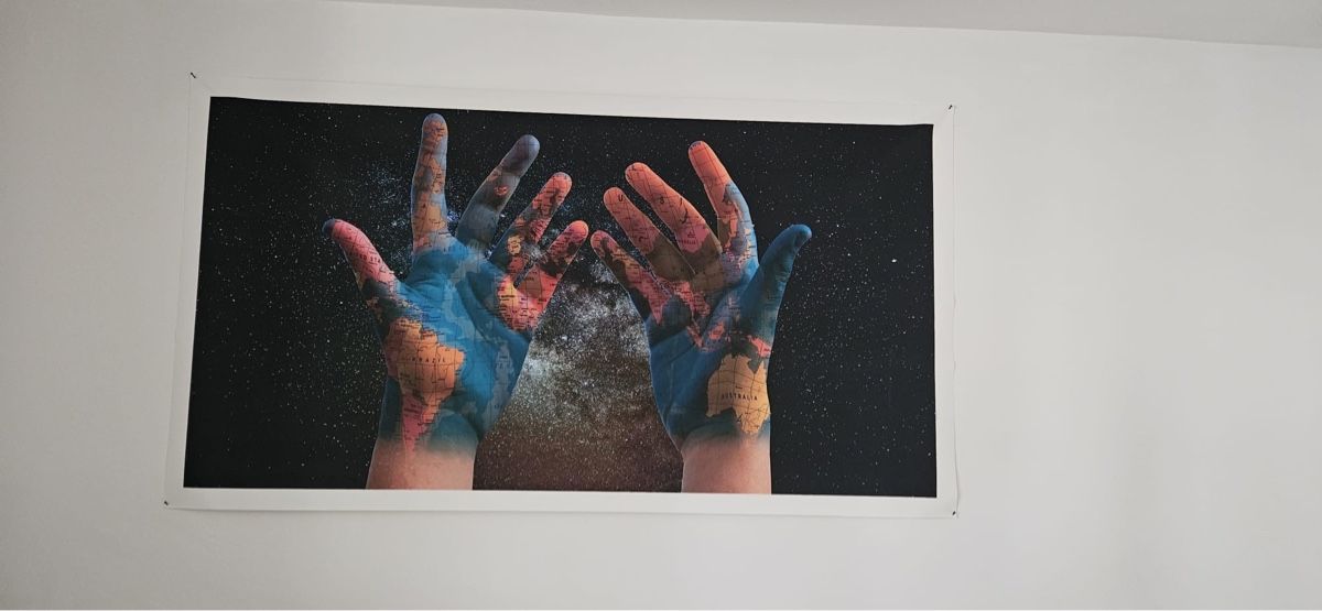 Foto & Immagini: Modernes Bild "Weltenhände" – Usato da Burgdorf venduto da Biduburgdorf