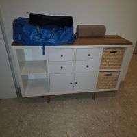 Regal/Kommode weiss mit Schubladen und Fächern
