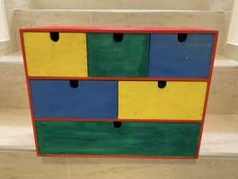 Mini-Kommode von IKEA (Moppe) Birkensperrholz, 42x18x32 cm