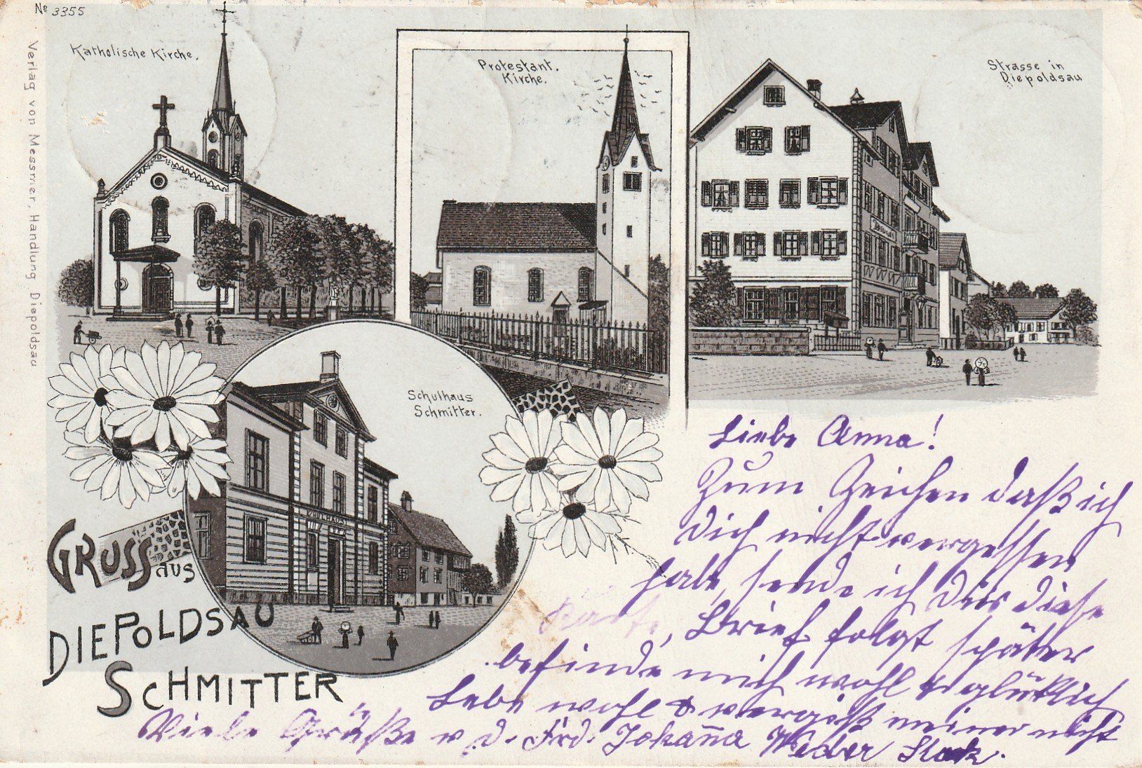 Ansichtskarten: Diepoldsau - Schmitter Litho – Gebraucht aus Rorschacherberg von fratovi2