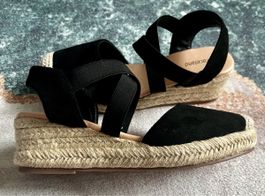 Schwarze Espadrilles 36