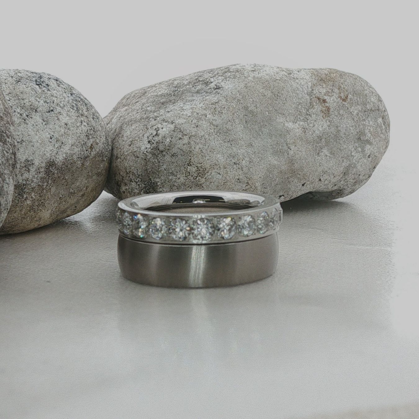 Olga Ribler Bagues: Edelstahl  & Titanium Ring Set Grösse 58 – Neuf (Voir description) à Luzern par Schmuckoutlet 2