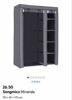Stoffschrank Songmics Miranda grau 110x45x175 cm - NEU