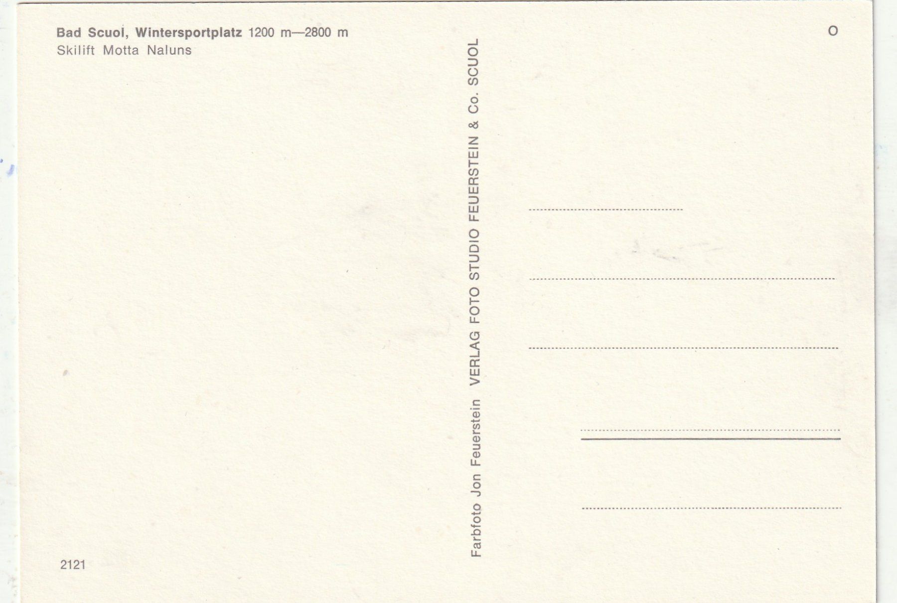 Cartoline postali: Skibetrieb Bad Scuol – Usato da Lumbrein venduto da made02 1