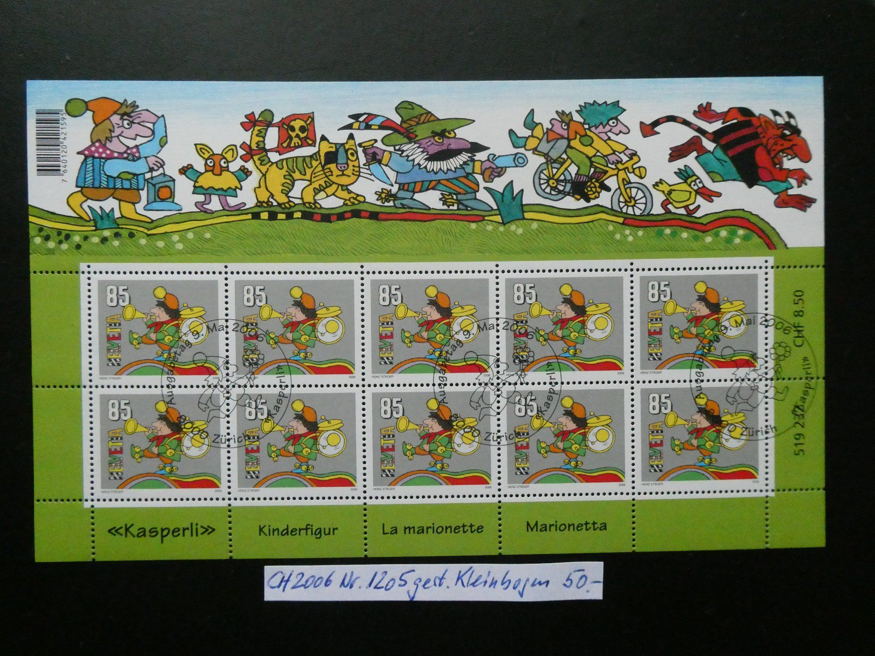 Tutti i francobolli: CH 2006 Nr. 1205 gestempelter Kleinbogen – Usato da Lausen venduto da Herbamare01