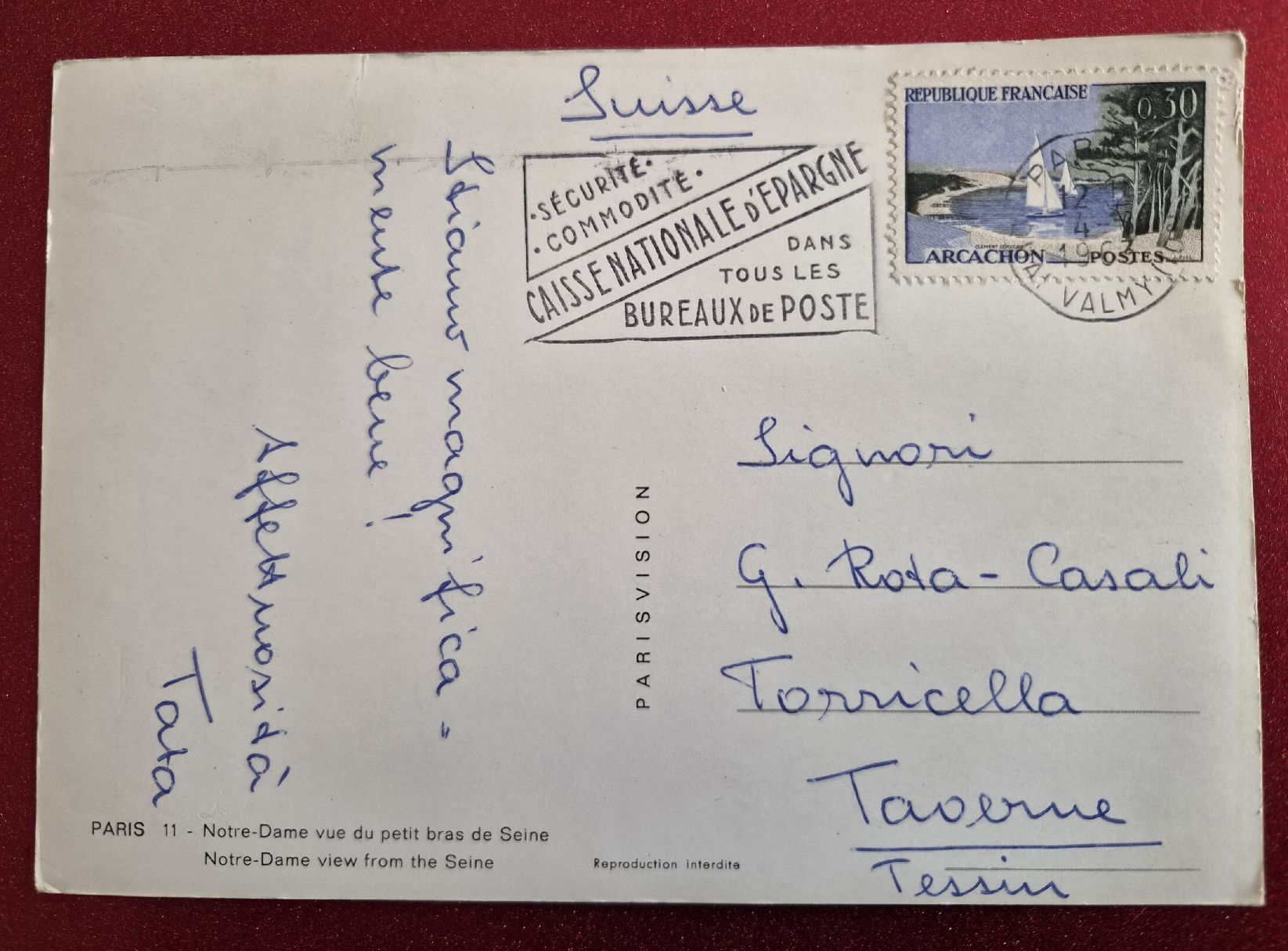 Cartoline postali: Notre-Dame mit Seine, Paris, 1963 – Usato da Melchnau venduto da Arthurius 1