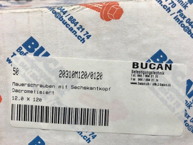Alle Werkzeuge: Betonschrauben  12 mm  120 mm lang – Neu und originalverpackt aus Appenzell Meister. von Seppli58 1
