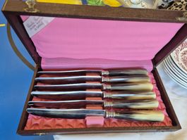 Coffret de 6 couteaux Charles Favre La Sarraz manche corne