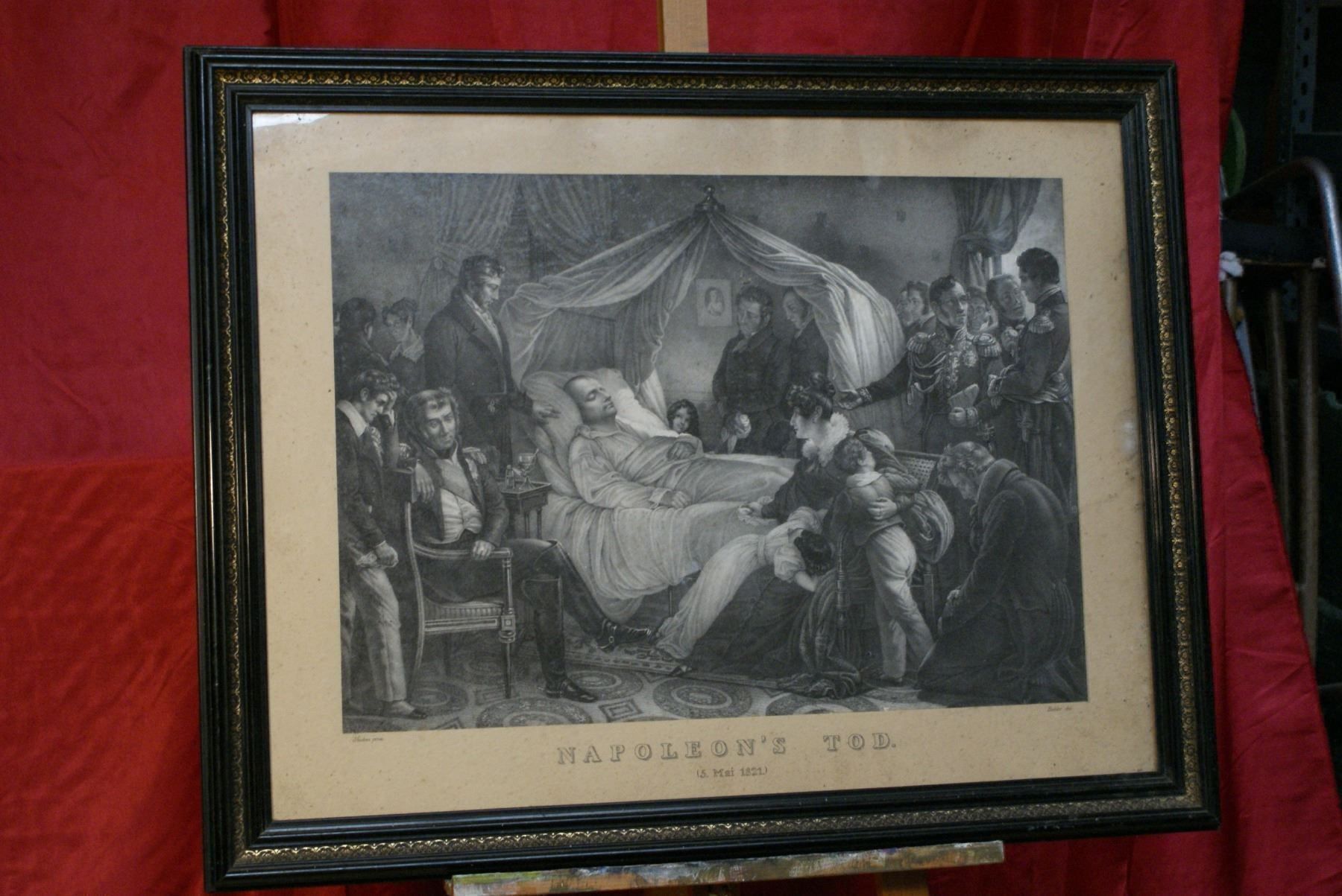 Incisioni: Grosser Stich Napoleons Tod 5.Mai 1821 – Usato da Buchs AG venduto da schwippschwapp