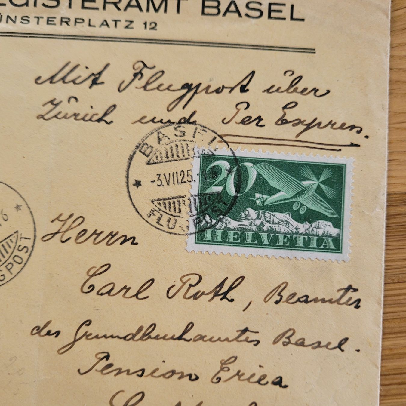 Tutti i francobolli: Luftpost Basel 1935 Zürich – Usato da Biel/Bienne venduto da Destockweb 2