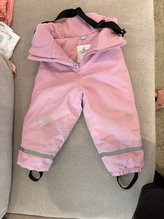 Skihose Kinder rosa Waterproof akzeptabler Zustand
