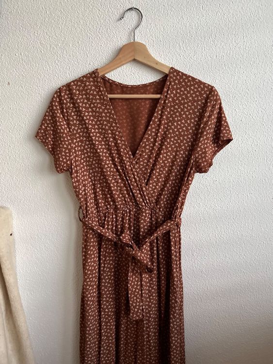 Robe D'été Verte à Motifs Floraux Monteray - Taille 16, Style Enveloppant, Très Bon état
