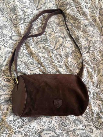 Tasche dunkelbraun Wildleder Marke unbekannt