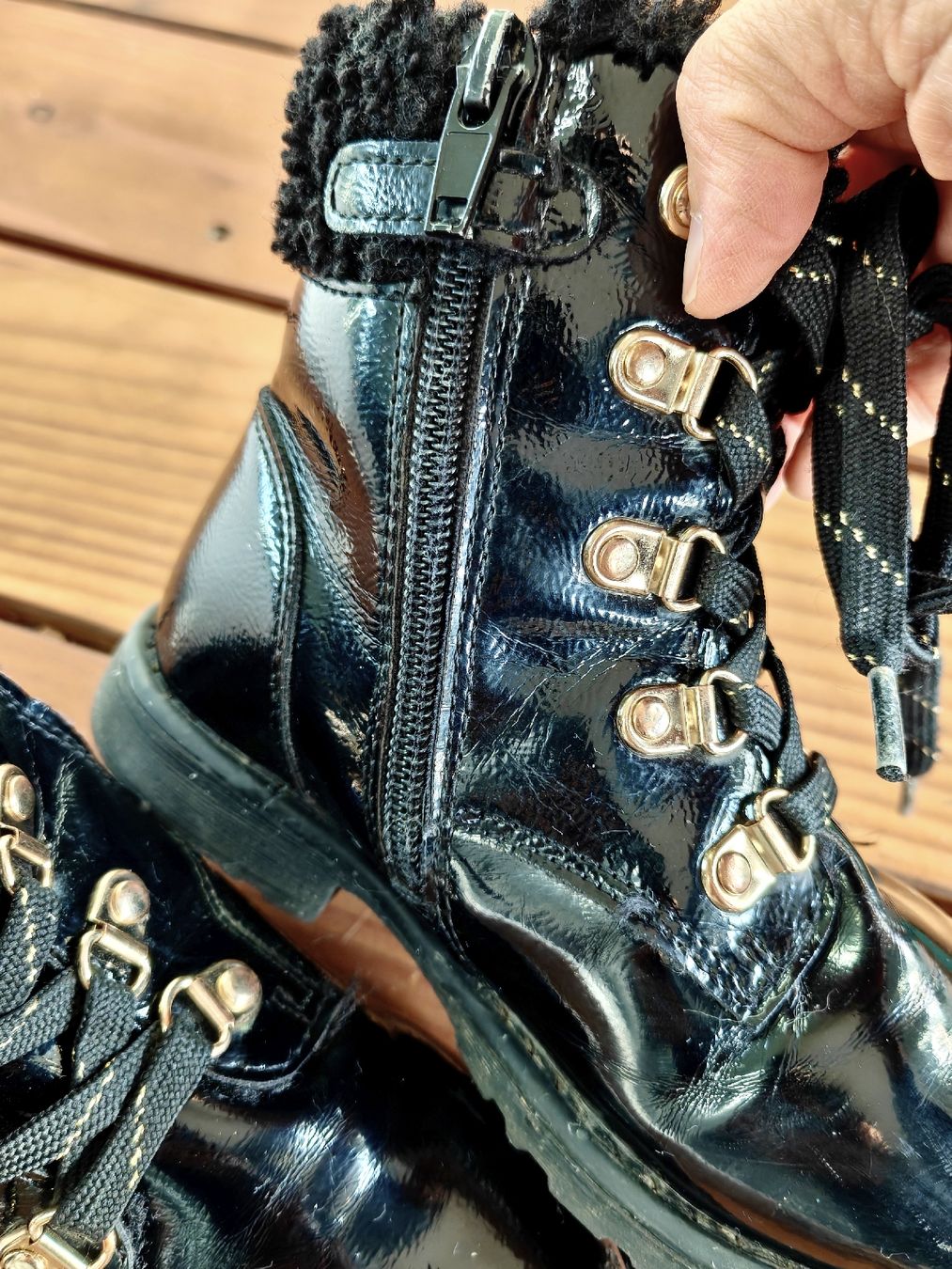 Vertbaudet Scarpe per ragazze: Vertbaudet Boots schwarz Lackleder Grösse 30 – Usato da uster venduto da colorpw 1