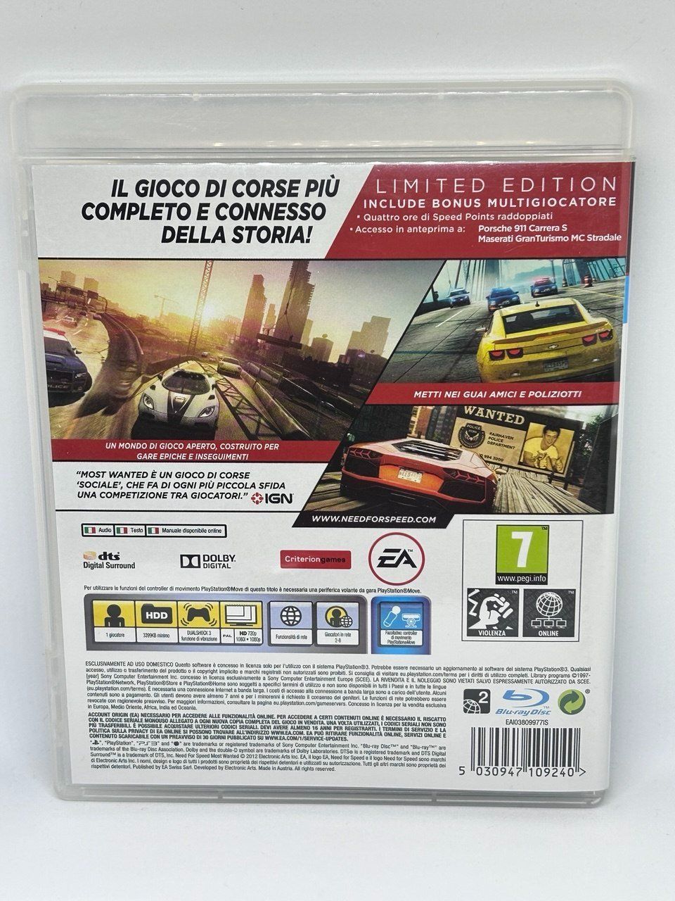 Sony Spiele: Need for Speed: Most Wanted - Limited Edition per PS3 – Gebraucht aus Giubiasco von LorisVale 1