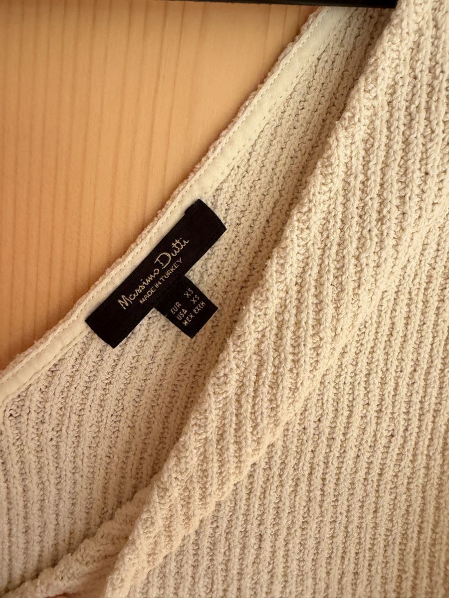 Massimo Dutti Top: Massimo Dutti Stricktop cropped creme Grösse XS – Usato da Wädenswil venduto da Iana32 1
