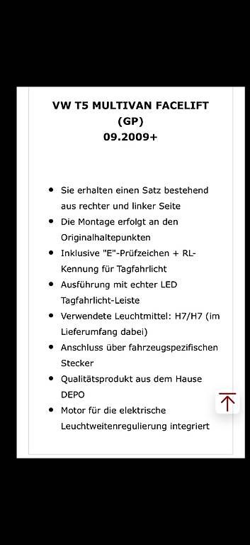 Fari: VW T5 Facelift Scheinwerfer – Usato da Dürnten venduto da luschu3000 3
