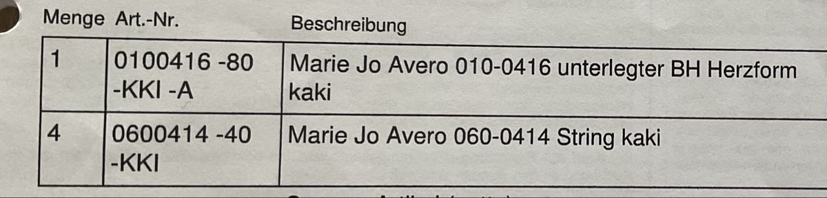 Marie Jo Altra biancheria intima: Mary Jo Avero BH und 4 Strings – Usato da Reigoldswil venduto da MerlinsMorgane 3