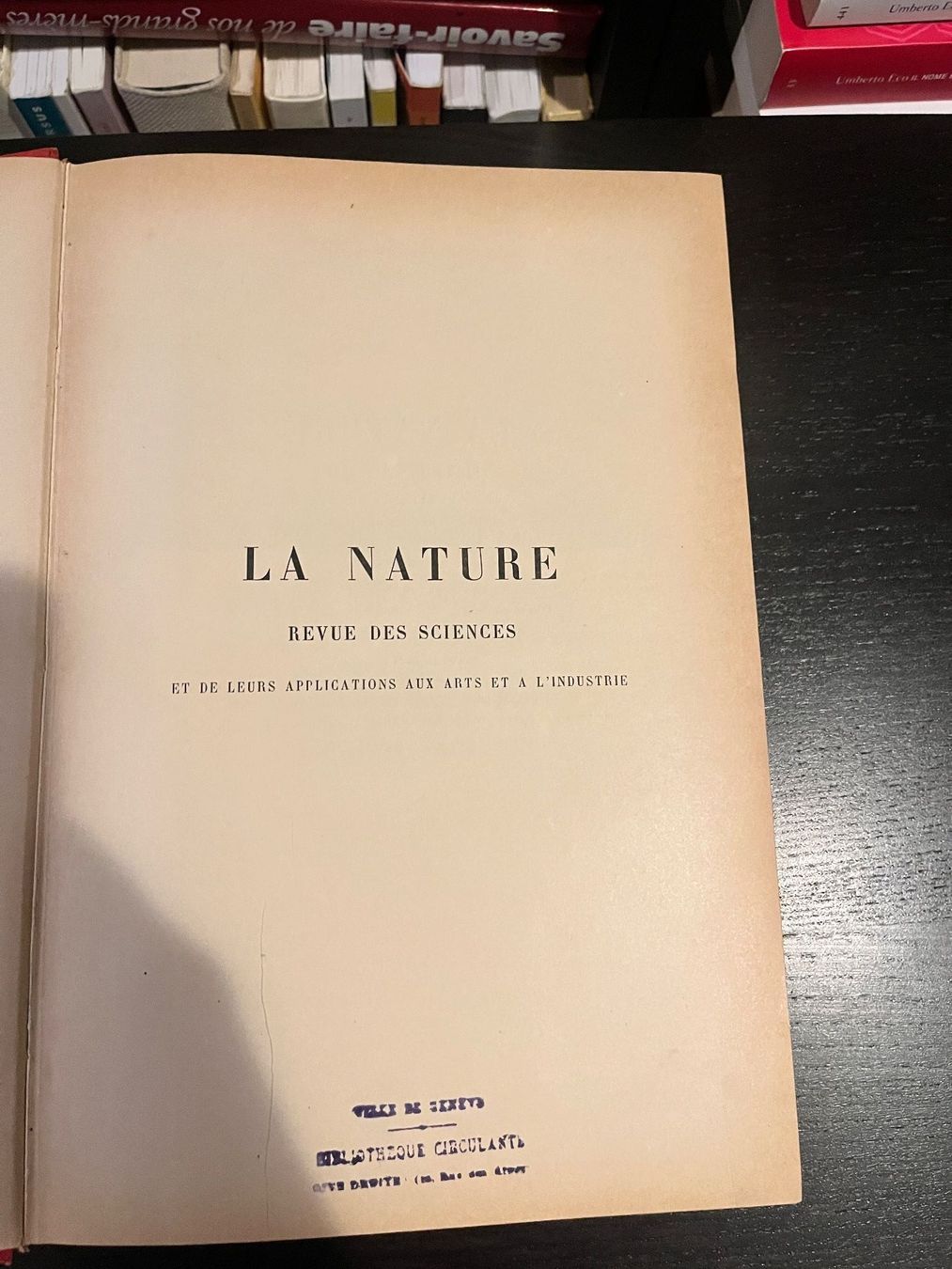 Libri: LA NATURE REVUE DES SCIENCES 1899 – Usato da Lausanne venduto da Kinga_Shopaholic 2