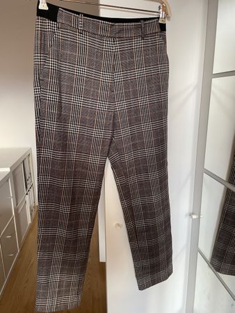 Hose H&M S/M, braun kariert