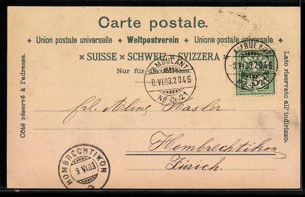 Ansichtskarten: Litho Rheinfelden, Hotel und Pension Sch – Gebraucht aus Berlin von bartko-reher 1