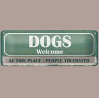 🔥 DOGS WELCOME Hunde Blechschild 🎀 27x10cm OVP 🔥
