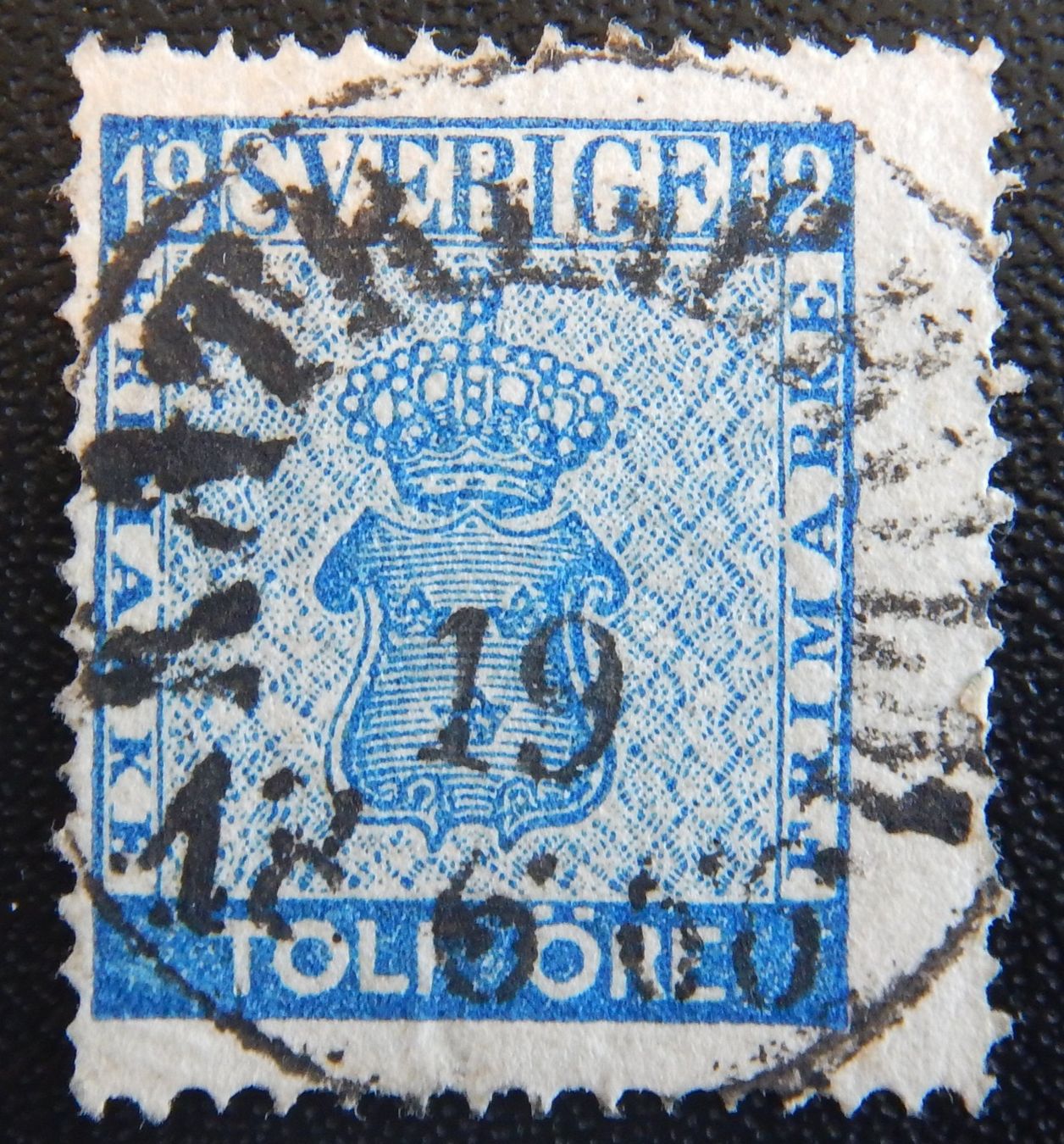 Tutti i francobolli: Schweden Kat. 9 gest. 1858 – Usato da Zürich venduto da Muehlekauf