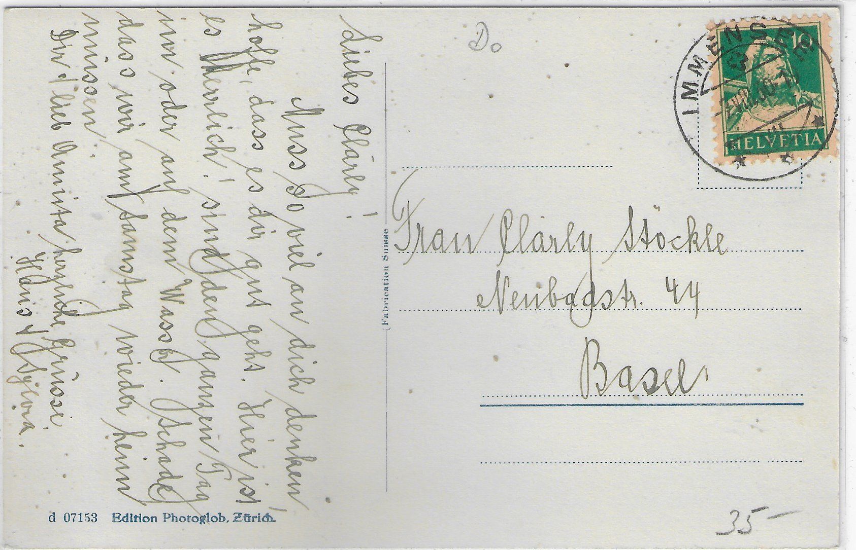 Cartoline postali: Kurhaus Baumgarten bei Immensee mit Dampfer "Rigi" – Usato da Ettingen venduto da Kartenplanet 1