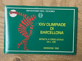 Italien 1992 – 500 Lire Silbermünze Olympiade Barcelona