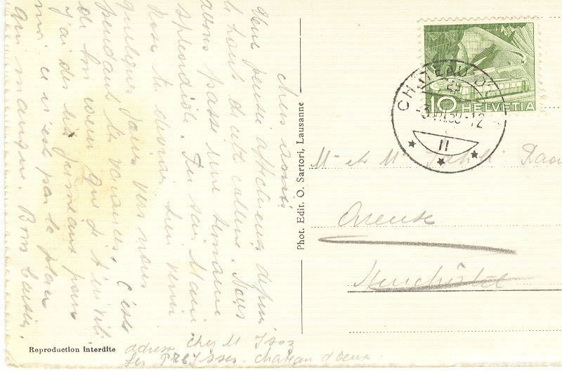 Cartoline postali: Château d'Oex + 1959 – Usato da Emmenbrücke venduto da teestube 1