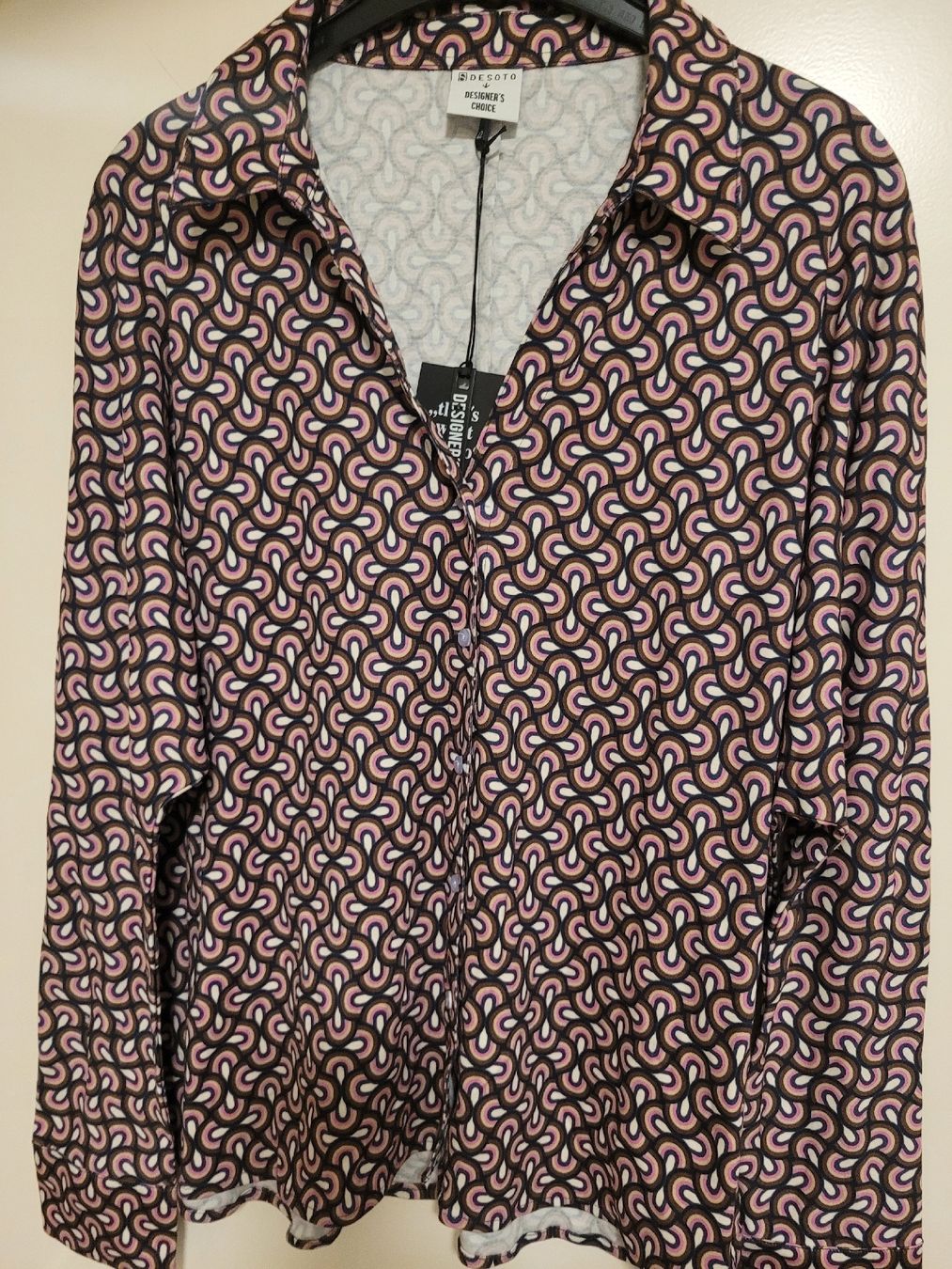 Blusen: desoto bluse, muster, rosa/braun, gr.42, neu – Neu und originalverpackt aus Luzern von Ami-be