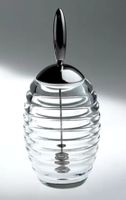 ALESSI TW01 HONEY POT Doseur à miel en verre cristallin 90's