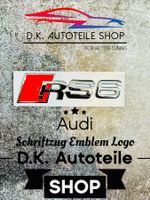 Audi RS6 Emblem Schriftzug Logo aus Metall NEU in Rot/Chrom