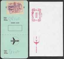 1960 Swissair orig. Bordding-Pass mit Gebührenmarke ab 1.-