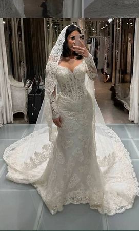 Brautkleid + Schleier gr. 36