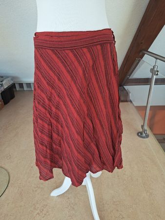Sommerrock, Gr.1 Size rot gestreift, Wickelrock, Neu