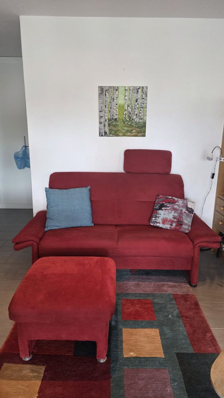 Sofas: Hochwertiges Designer-Sofa mit Hocker – D'occasion à Niederbuchsiten par B_Marchand
