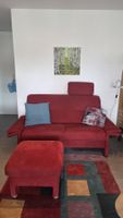 Hochwertiges Designer-Sofa mit Hocker