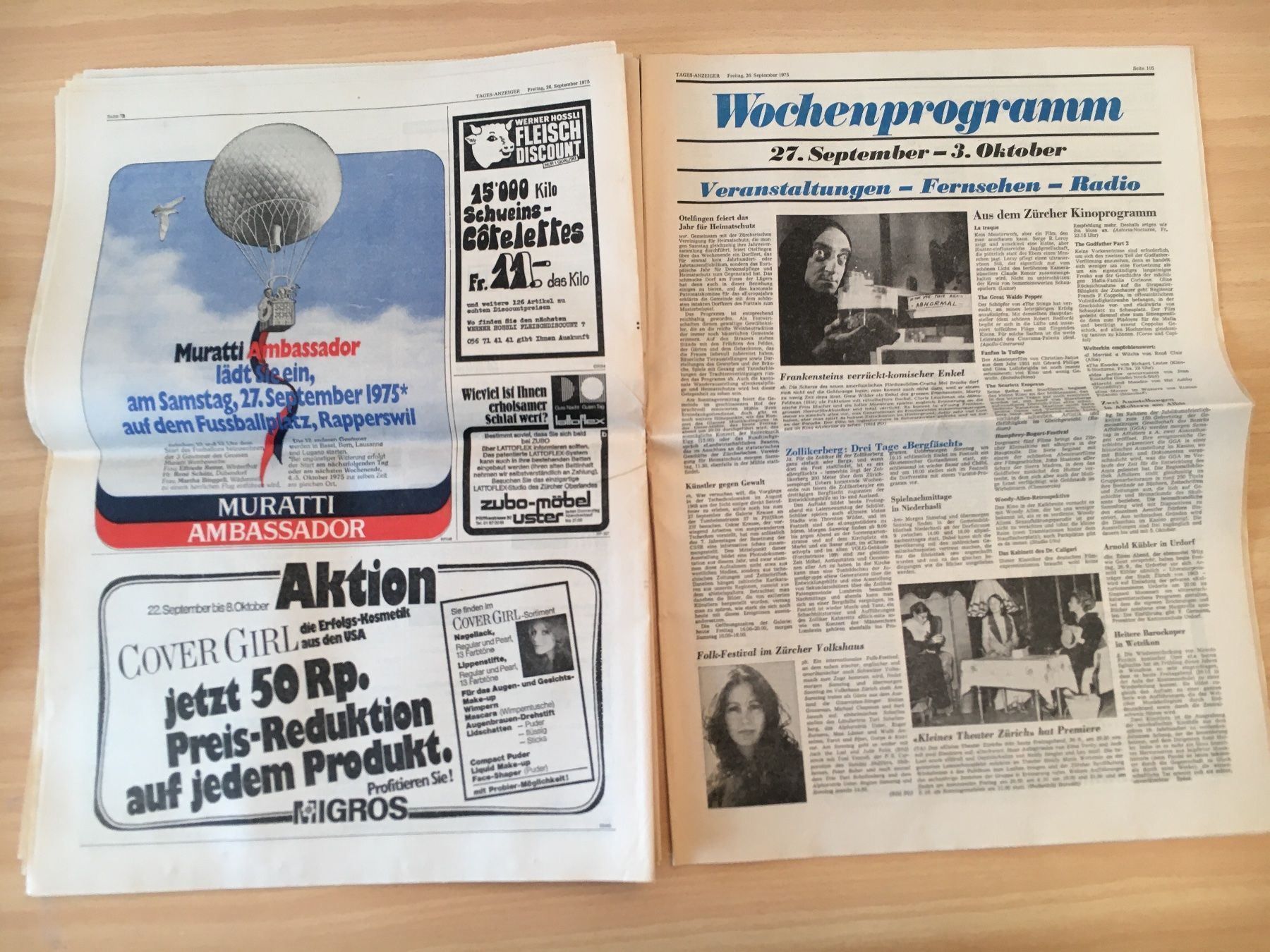 Zeitschriften & Magazine: Tagesanzeiger vom 26. September 1975 – Gebraucht aus Luzern von Jiggy_8898 9