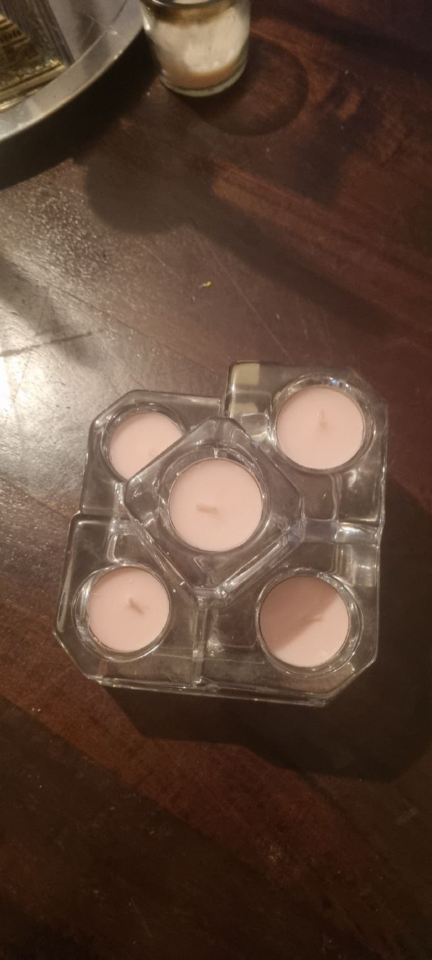 Portacandele: Partylite Teelichthalter "Kristallstufen" – Usato da Basel venduto da Jcva
