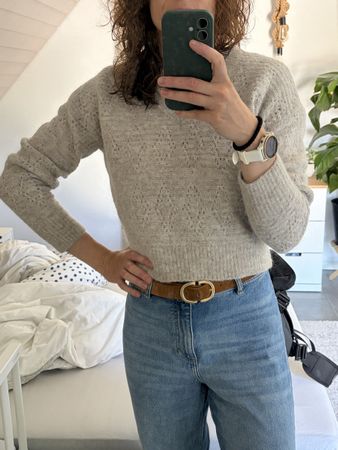 Feiner Scotch & Soda Strickpullover V-Ausschnitt Gr.M Beige 